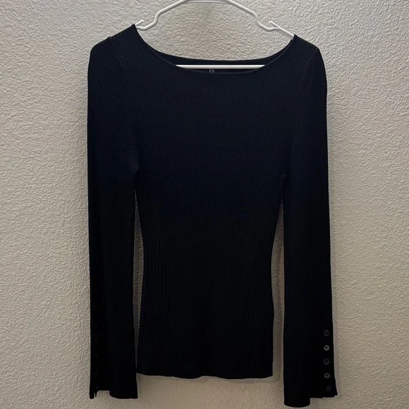 Banana Republic Black Long Sleeve Top - Picture 2 of 4